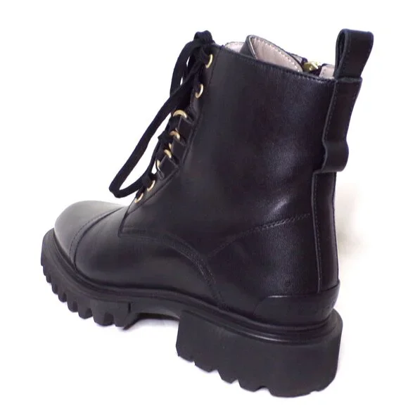 🆕 ALL SAINTS Lydia Ankle Moto Combat Boot 8 Black - Picture 12 of 14